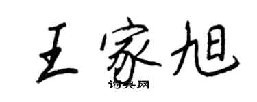 王正良王家旭行書個性簽名怎么寫