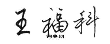 駱恆光王福科行書個性簽名怎么寫