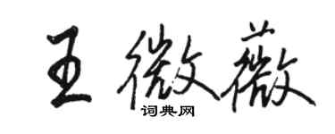 駱恆光王微薇行書個性簽名怎么寫