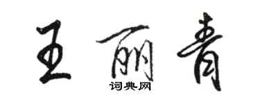 駱恆光王麗青行書個性簽名怎么寫