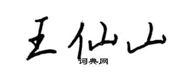 王正良王仙山行書個性簽名怎么寫