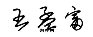 朱錫榮王孟富草書個性簽名怎么寫