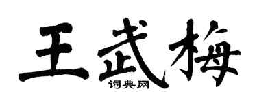 翁闓運王武梅楷書個性簽名怎么寫