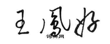 駱恆光王鳳好草書個性簽名怎么寫