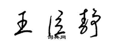 梁錦英王臣靜草書個性簽名怎么寫