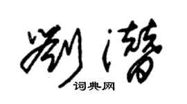 朱錫榮劉潛草書個性簽名怎么寫