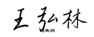 王正良王弘林行書個性簽名怎么寫