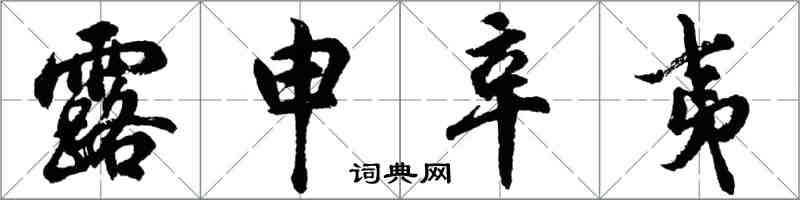 胡問遂露申辛夷行書怎么寫