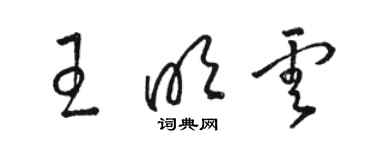 駱恆光王明雲草書個性簽名怎么寫