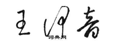 駱恆光王何音草書個性簽名怎么寫