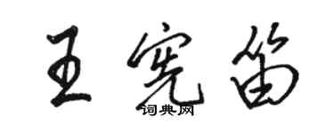 駱恆光王憲笛行書個性簽名怎么寫