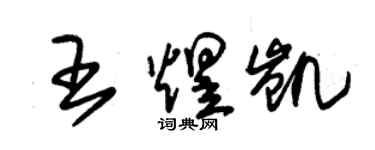 朱錫榮王煜凱草書個性簽名怎么寫