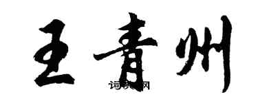 胡問遂王青州行書個性簽名怎么寫