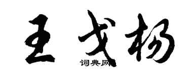 胡問遂王戈楊行書個性簽名怎么寫