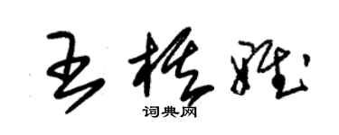 朱錫榮王棋雅草書個性簽名怎么寫