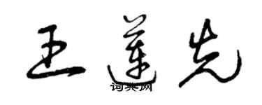 曾慶福王蓮先草書個性簽名怎么寫