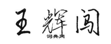 駱恆光王輝闖行書個性簽名怎么寫