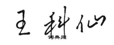 駱恆光王科仙草書個性簽名怎么寫