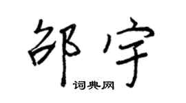 王正良邵宇行書個性簽名怎么寫