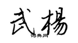 王正良武楊行書個性簽名怎么寫