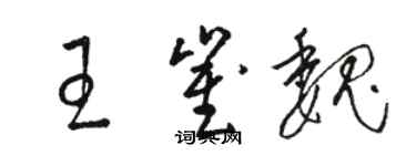 駱恆光王崔魏草書個性簽名怎么寫