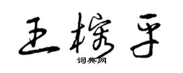 曾慶福王榕平草書個性簽名怎么寫