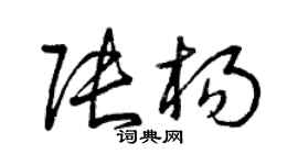 曾慶福張楊草書個性簽名怎么寫