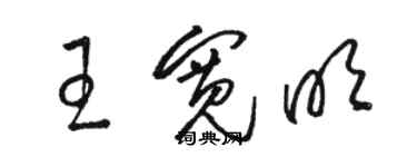 駱恆光王寬明草書個性簽名怎么寫