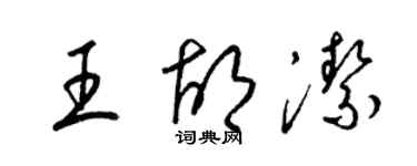 梁錦英王胡潔草書個性簽名怎么寫
