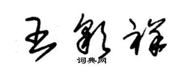 朱錫榮王彩祥草書個性簽名怎么寫