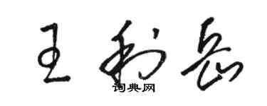 駱恆光王利岳草書個性簽名怎么寫