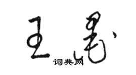 駱恆光王墨草書個性簽名怎么寫