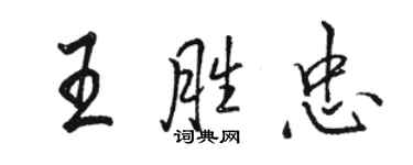 駱恆光王勝忠行書個性簽名怎么寫
