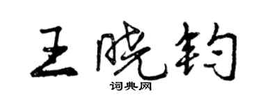 曾慶福王曉鈞行書個性簽名怎么寫