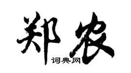 胡問遂鄭農行書個性簽名怎么寫