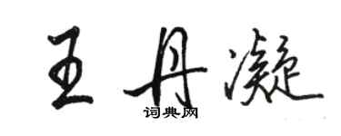 駱恆光王丹凝行書個性簽名怎么寫