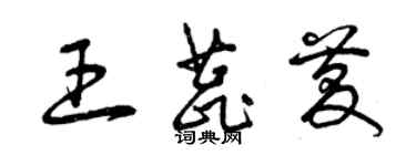 曾慶福王蕊慶草書個性簽名怎么寫