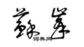 曾慶福蘇峰草書個性簽名怎么寫