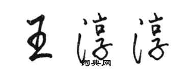 駱恆光王淳淳行書個性簽名怎么寫