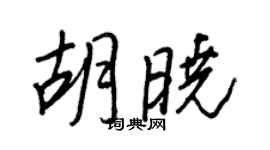 王正良胡曉行書個性簽名怎么寫