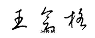 梁錦英王會格草書個性簽名怎么寫