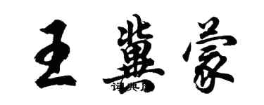 胡問遂王冀蒙行書個性簽名怎么寫