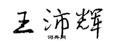 曾慶福王沛輝行書個性簽名怎么寫