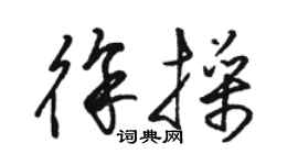 駱恆光徐操草書個性簽名怎么寫