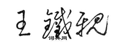 駱恆光王鐵親草書個性簽名怎么寫