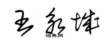 朱錫榮王永城草書個性簽名怎么寫