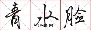 駱恆光青水臉行書怎么寫