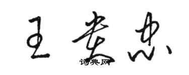 駱恆光王貴忠草書個性簽名怎么寫