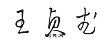 駱恆光王貞武草書個性簽名怎么寫