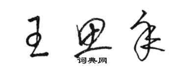 駱恆光王思年草書個性簽名怎么寫